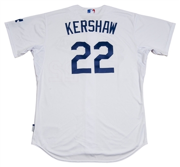 2015 Clayton Kershaw Game Used Los Angeles Dodgers Home Jersey